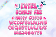 Happy Rainbow Family Font, a Handwritten Font by Nobu Collections (Thumbnail 10 of 11)