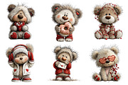 Whimsical Valentine Teddy Bear Clipa, an Illustration by Dream Creation (Thumbnail 7 of 7)