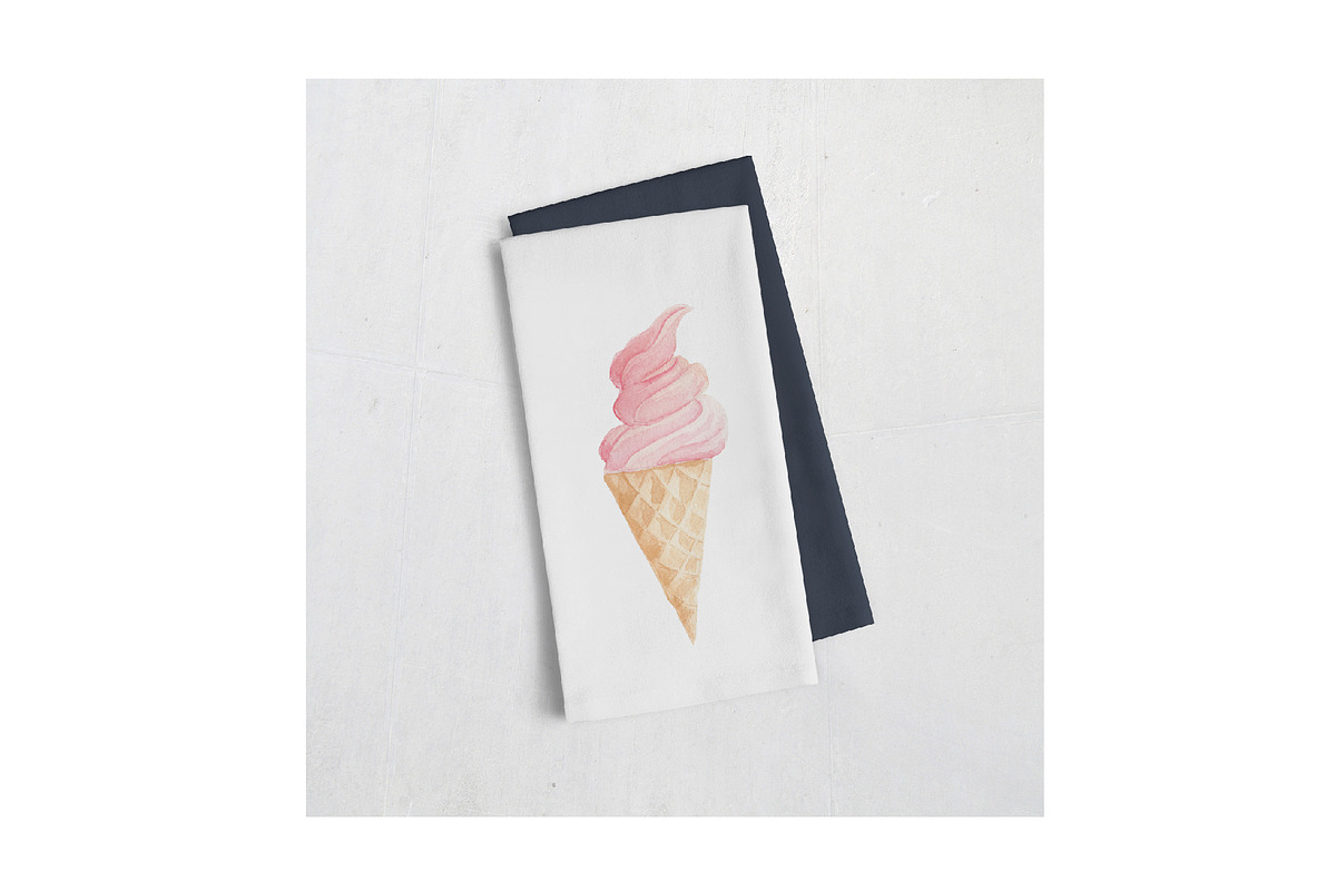 Ice Cream Parlour Watercolor Set, an Illustration by One and Only Paper (Photo 6 of 10)