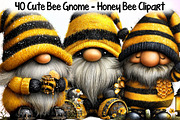 Cute Bee Gnome - Honey Bee Clipart, an Illustration by Sublimation Artist (Thumbnail 1 of 6)