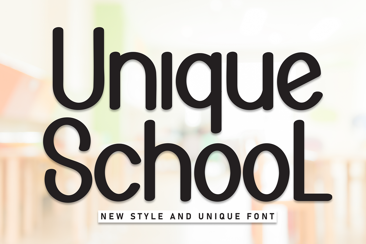 Unique School | Script Font, a Script Font by Scratchones (Photo 1 of 8)
