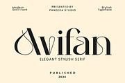 Avifan - Elegant Serif Font, a Serif Font by Pandeka Studio (Thumbnail 1 of 12)