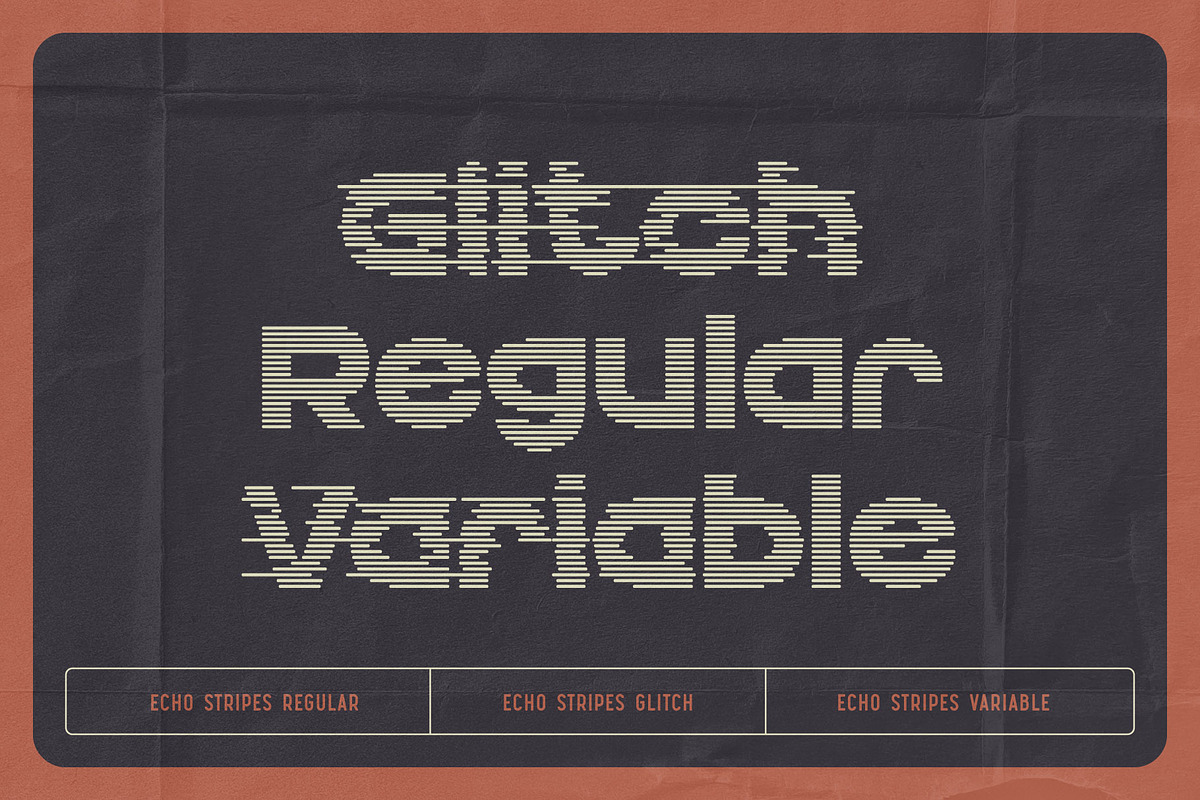 Echo Stripes - Variable Font Set, a Sans Serif Font by Gleb Guralnyk (Photo 4 of 7)