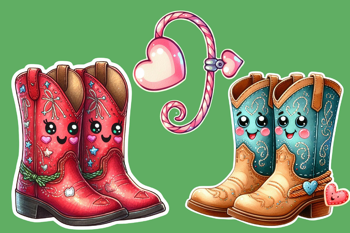 Kawaii Cowboy Clipart Bundle, an Illustration by Designworld (Photo 4 of 5)