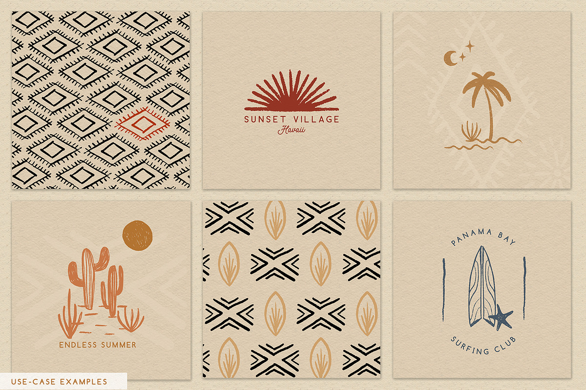 Bohemian Summer Illustrations, a Texture Illustration by amber&ink (Photo 4 of 8)