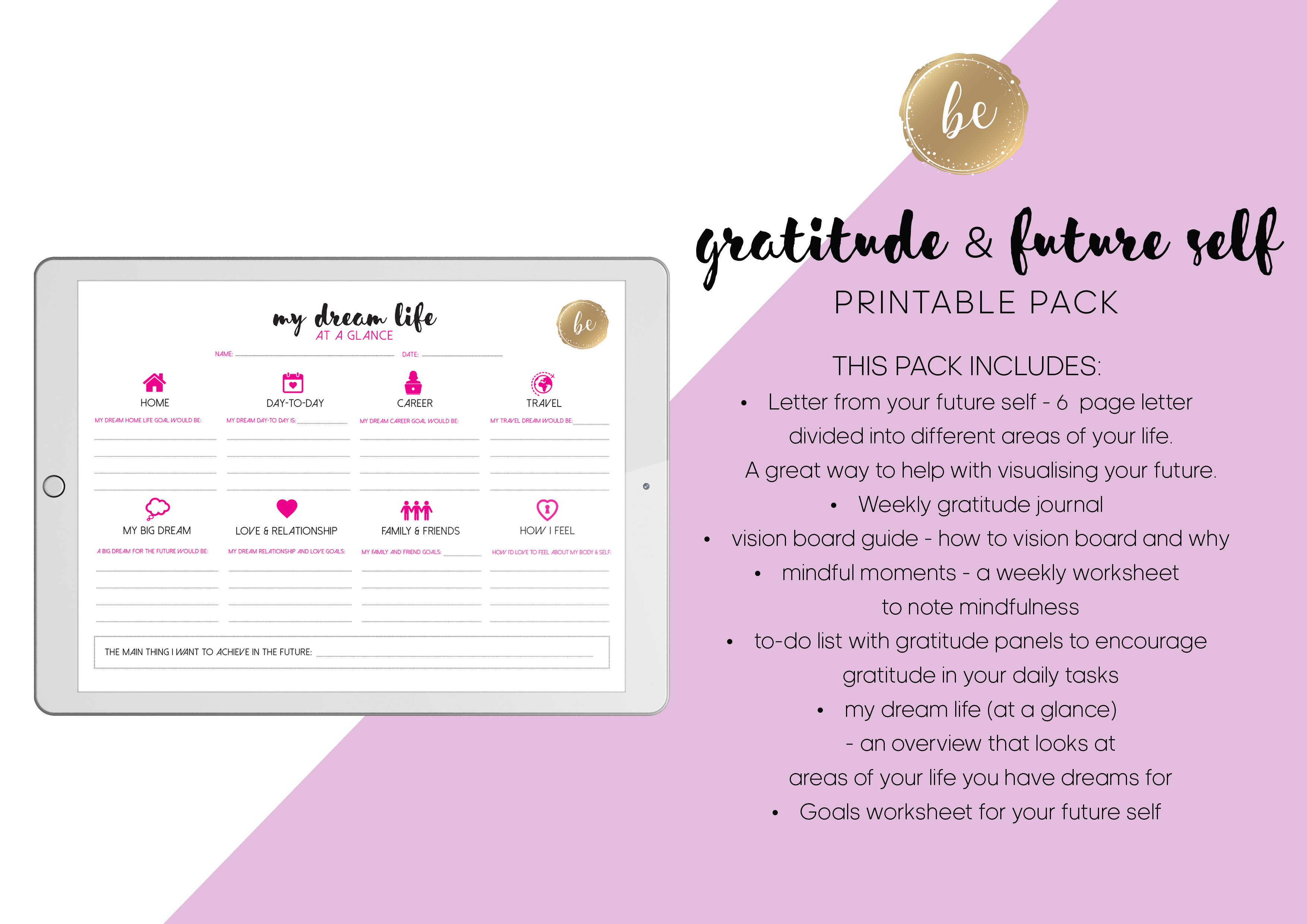 Gratitude - Printable Planner | Stationery Templates ~ Creative Market