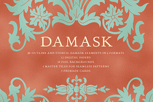 Damask Elements & Seamless Patterns