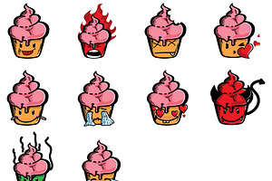 Cupcake Emoticons