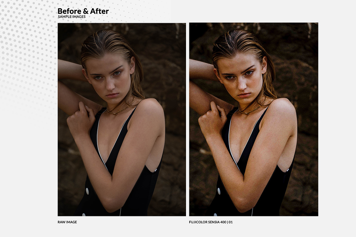 80+ Portrait Film Lightroom Presets., an Action Add-On by filmcamera_presets (Photo 5 of 7)