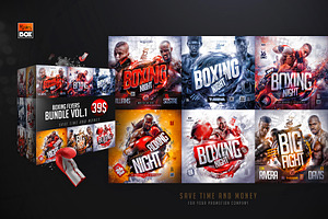 Boxing Flyers Bundle Vol.1, a Flyer Template by MonkeyBOX