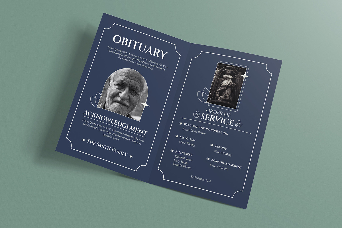Funeral Program, a Brochure Template by graphicook (Photo 2 of 2)