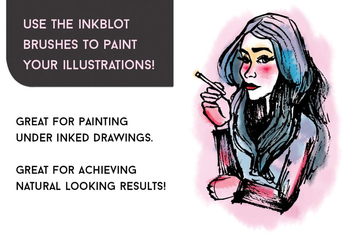 Procreate Ink Blot Brushes Vol 1, a Brush Add-On by The Gypsy Goddess (Photo 5 of 7)