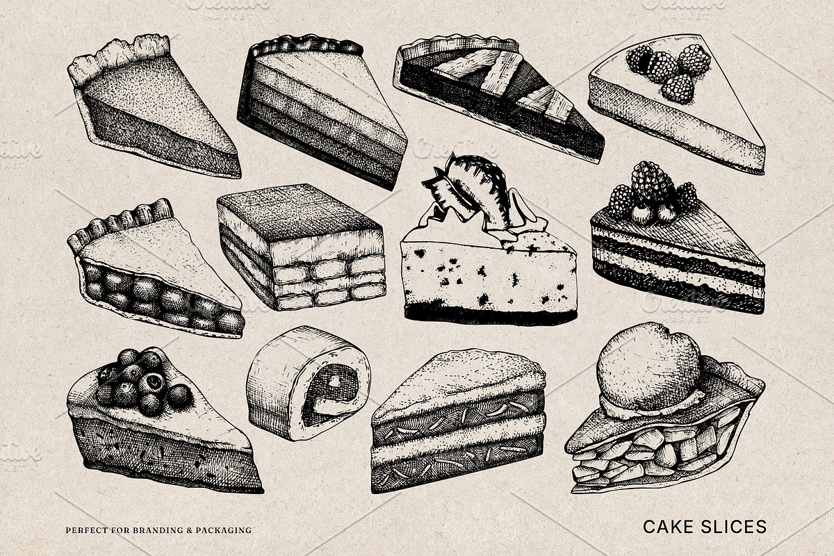 Bakery Illustrations Vector Bundle, a Food Illustration by Yevheniia (Photo 7 of 10)