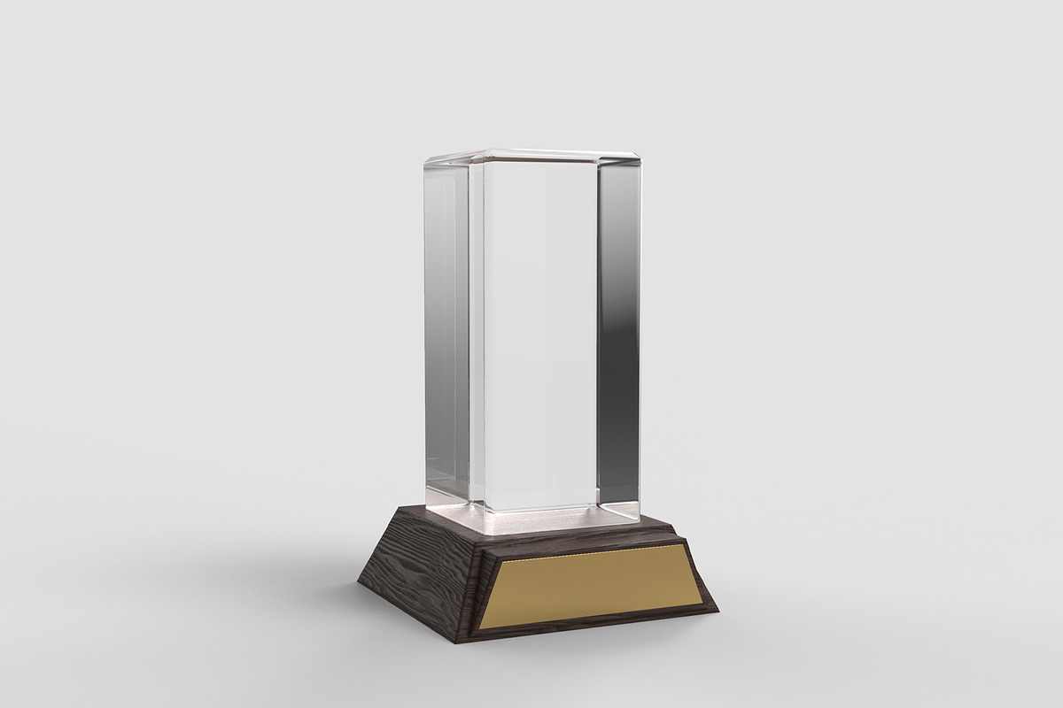 Rectangular Glass Trophy Mockup, a Cups & Container Mockup by McLittle ...
