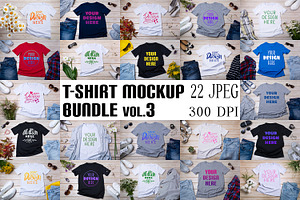 SALE!T-Shirt mockup bundle vol.3