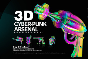 50+ Cyberpunk 3D Arsenal - Iridescen