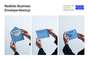 Realistic Business Envelope Mockup