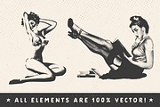 Retro Halftone Pinup Girl Pack, a Graphic by Chad Alan Steinborn (Thumbnail 5 of 5)