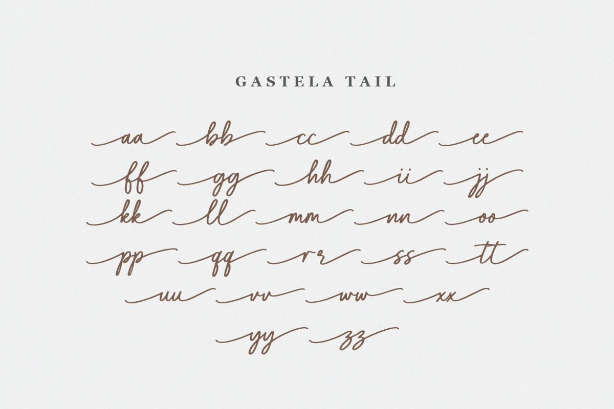 Gastela Brush Script Font with Swash, a Script Font by Typebae (Photo 14 of 17)