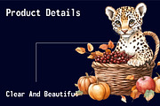 Cute Autumn Jaguar Sublimation, an Illustration by CitraGraphics (Thumbnail 5 of 6)