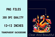 Summer Flamingo Sublimation Clipart, an Illustration by SVGArt (Thumbnail 8 of 8)