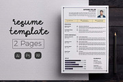 Cover Letter & Resume Template, a Resume Template by Hito Graphic (Thumbnail 1 of 8)