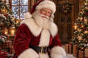 Santa Christmas Digital Backdrop, a Layer Style Add-On by Wild Honey Design Co. (Thumbnail 2 of 2)