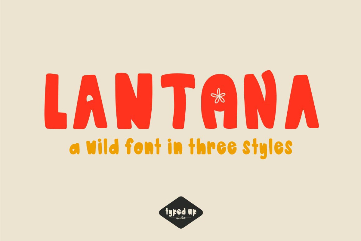 Lantana | Bubble Floral Display Font, a Font by Typed Up Studio (Photo 1 of 10)