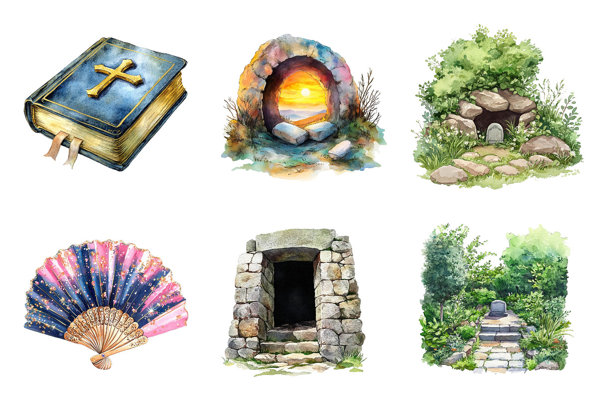 Easter Story Sublimation Clipart, an Illustration by CreationArt (Photo 5 of 5)
