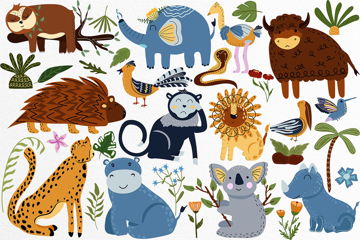 Jungle Animals collection, an Animal Illustration by Usis (Photo 4 of 20)