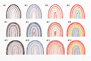 Watercolor Rainbow Clipart PNG, a Decorative Illustration by Kat Anti (Thumbnail 6 of 6)