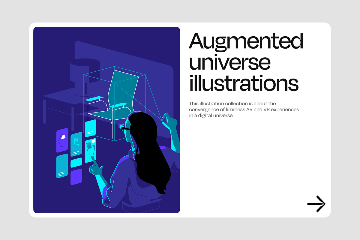 Virtual Reality & AR Illustrations, a Templates & Theme by Formfrom (Photo 2 of 12)