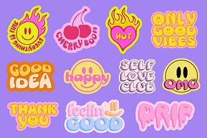 POSITIVE VECTOR STICKERS PACK VOL.2