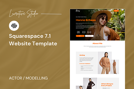 Actor Squarespace Website Template