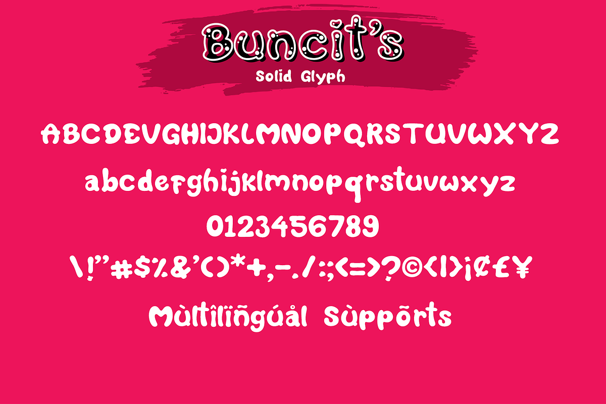 Buncits Cutes Typeface Font 2 Style, a Font by DiosiArt (Photo 8 of 10)