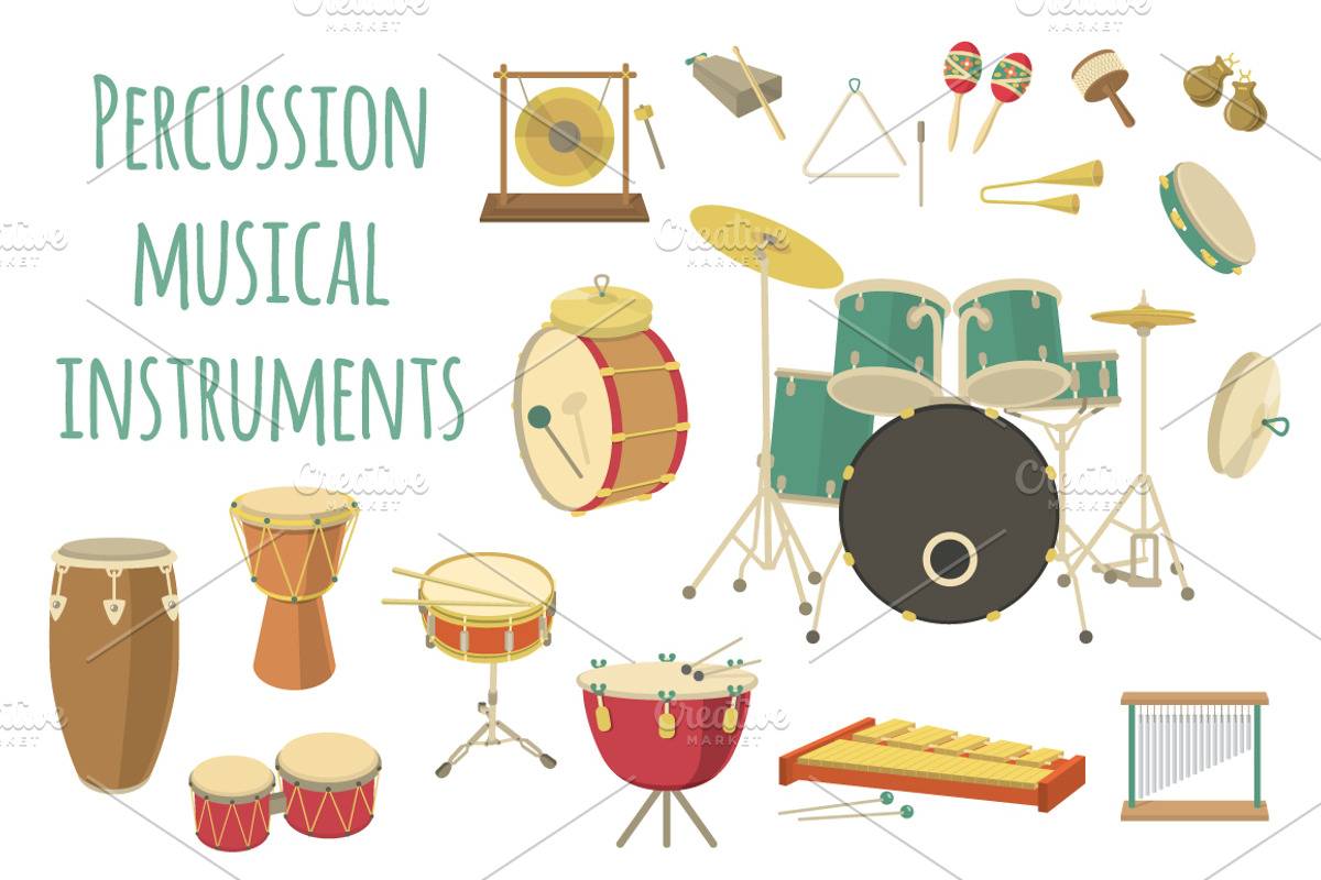 Percussion Musical Instruments, an Object Graphic by Vectorikart (Photo 1 of 2)