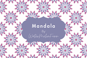 Watercolor Mandala Seamless Pattern