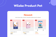 Wiloke Product Pet For Elementor, a WordPress Template by myshopkit (Thumbnail 1 of 4)