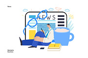 Memphis Business, vector illos, a Templates & Theme by Grivina's shop (Thumbnail 12 of 27)