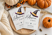 Both Side Invite Card Mockup, an Advertising Mockup by TatiMockup (Thumbnail 3 of 4)