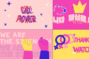 Girl Power Typography Scenes DaVinci, a Templates & Theme by FlashFXbox
