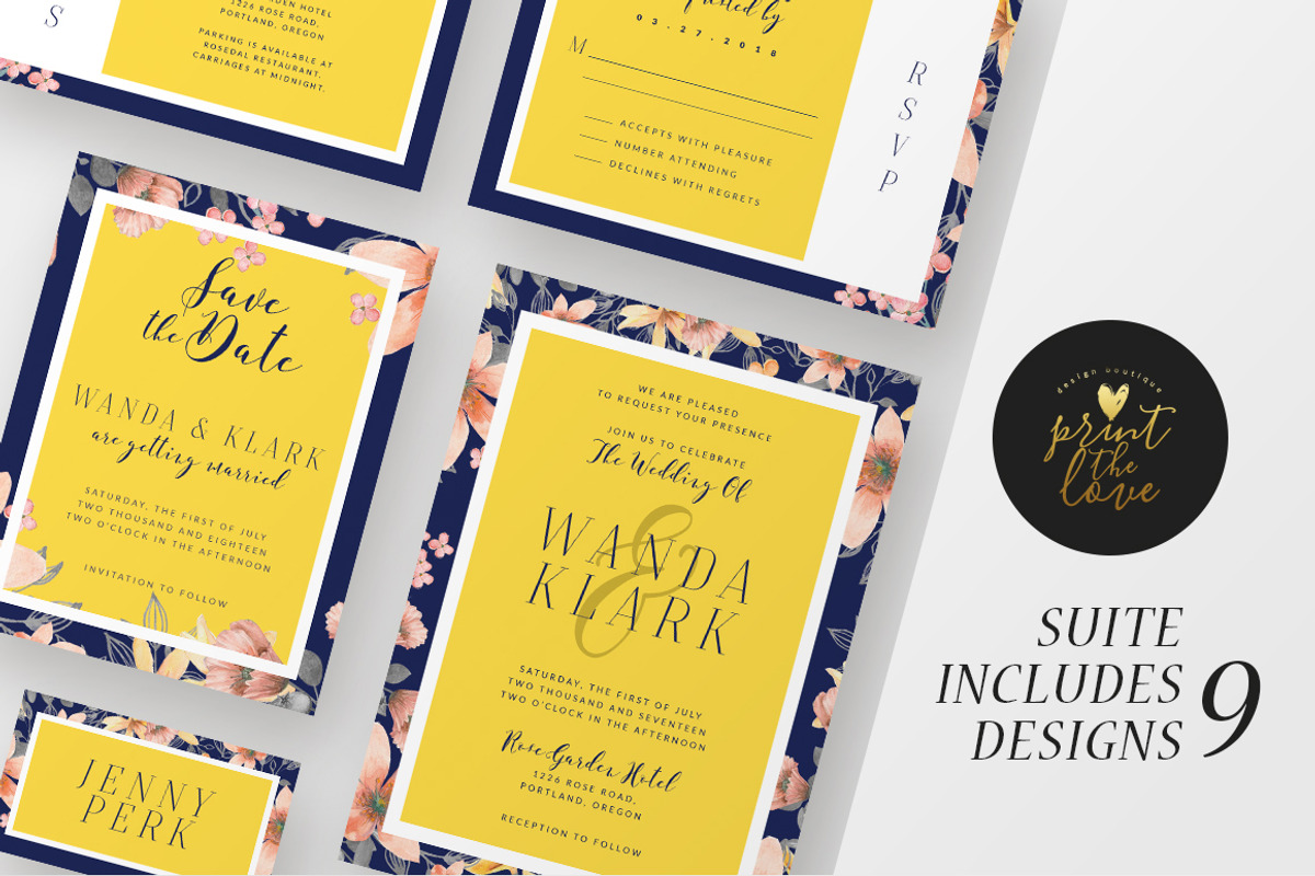 Wedding Invitation Suite - Wanda, an Invitation Template by Print The Love Boutique (Photo 1 of 10)
