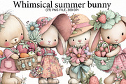 whimsical summer bunny, an Illustration by Designworld (Thumbnail 1 of 6)