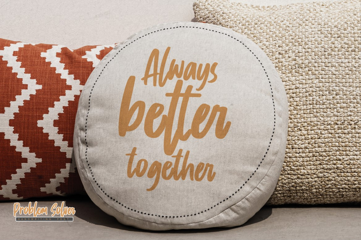 Problem Solver -Playful Display Font, a Script Font by Gassstype (Photo 4 of 8)