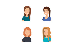 Young Women Avatars Characters