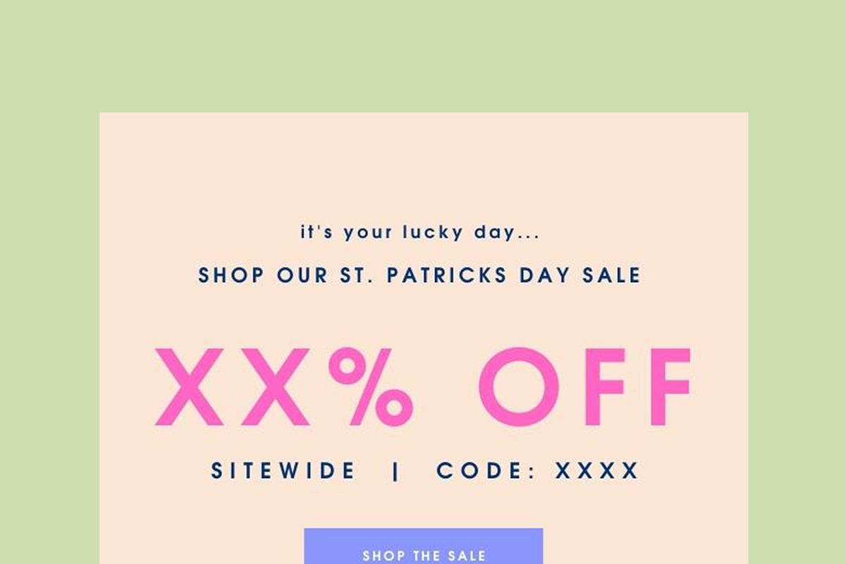 St. Patricks Day Sale Email Template, an Email Template by KikiBunnyCreative (Photo 3 of 7)