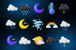 Weather 3D Icons