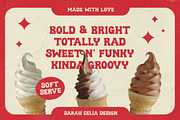 Soft Serve Retro Display Font, a Serif Font by Sarah Celia Design (Thumbnail 2 of 3)