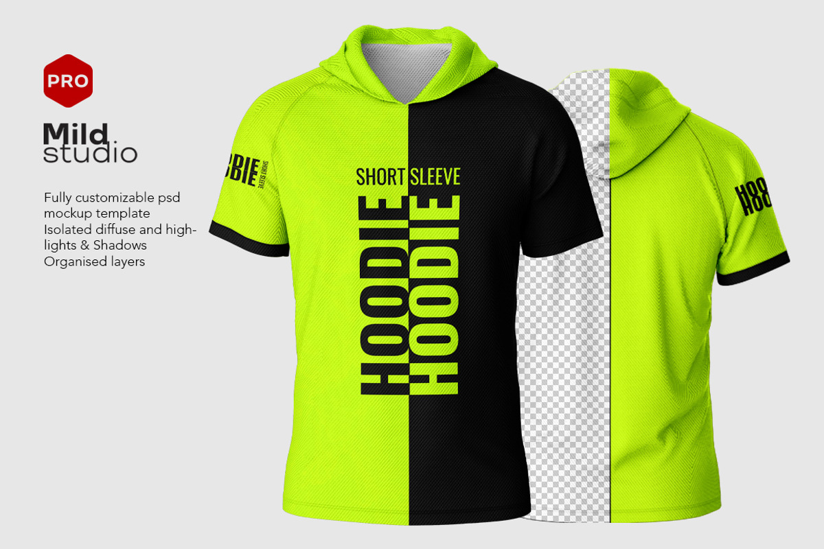Hoodie SS Mockup, a Hoody Mockup by Mildstudio (Photo 3 of 6)