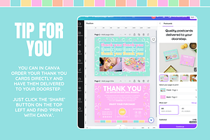 Cute Thank You Card - Edit In Canva